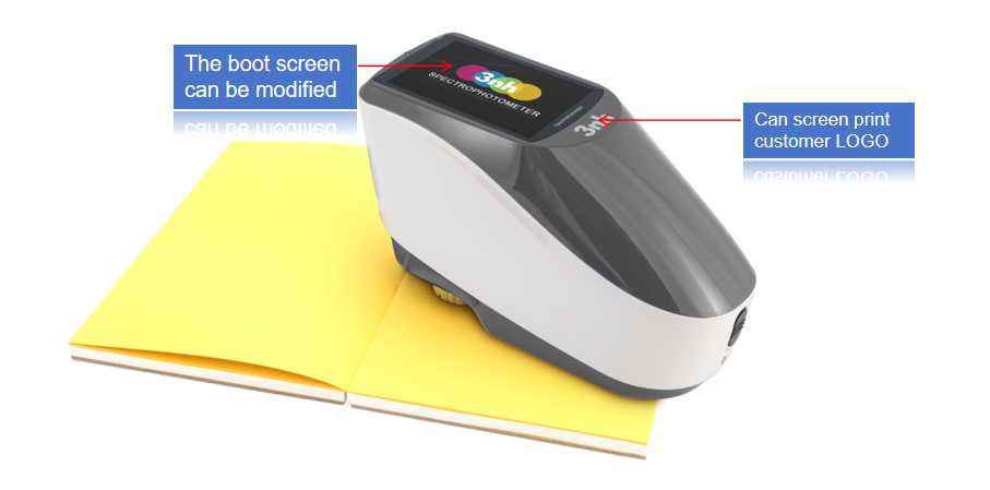  Model	YD5010 Measurement Geometry	45/0(45 ring-shaped illumination, 0 degree viewing angle); ISO 5-4,CIE No.15 Features	Common spectrophotometer densitometer, apply in ink printing, in Film Processing, Textile Printing and Dyeing, Plastic Electronics and Other Industries for Color Measurement and Quality Control;especially suitable for the measurement and quality control of optical density and dot enlargement in ink printing;able to customize single aperture Φ2mm,Φ4mm,Φ8mm. Light Source	Combined LED Light, UV Light Spectral separation device	Concave Grating Detector	256 Image Element Double Array CMOS Image Sensor Wavelength Range	400~700nm Wavelength Pitch	10nm Half Bandwidth	10nm Measurement Conditions	Compliance with ISO 13655 measurement conditions; M0 (CIE Light Soure A) M1 (CIE Light Soure D50) M2 (Excluding UV light source) M3 (M2+Polarized light filter) Density Standards	ISO Status A, E, I, T Density index	Density value, density difference, dot area, dot enlargement, overprint, printing characteristics, printing contrast, tone error and gray level Measurement aperture	Customized one aperture：Φ2mm,Φ4mm,Φ8mm optional Color Spaces	CIE LAB,XYZ,Yxy,LCh Color Difference Formula	ΔE*ab,ΔE*94,ΔE*00 Other Colorimetric Index	/ Observer Angle	2°/10° Illuminants	A,C,D50,D55,D65,D75,F2,F7,F11,F12 Measurement Time	About 1.5s Repeatability	Density: Within 0.01 D  	Chromaticity value:within ΔE*ab 0.04 ( When a white calibration plate is measured 30 times at 5 second intervals after white calibration) Except M3 Inter-instrument Error	Within ΔE*ab 0.2 (Average for 12 BCRA Series II color tiles) Except M3 Measurement mode	Single Measurement, Average Measurement(2-99) Size(L*W*H)	184*77*105mm Weight	About 600g Power source	Li-ion battery. 5000 measurements within 8 hours Illuminant Life Span	5 years, more than 3 million times measurements Display	3.5-inch TFT color LCD, Capacitive Touch Screen Interface	USB, Data memory	10000 pcs Language	 Simplified Chinese, English, Traditional Chinese Working Environment	Temperature: 0~40℃; Humidity: 0~85% (No Condensation);altitude: less than 2000 m Storage Environment	Temperature: -20~50℃; Humidity: 0~85% (No Condensation)） Standard Accessory	Power Adapter, USB Cable, Built-in li-ion battery, User Manual, software(download from the website),White and Black Calibration Board, Protective Cover,Polarization filter box,Locating Plate Optional Accessory	Micro Printer Notes: The specifications are subject to change without notice