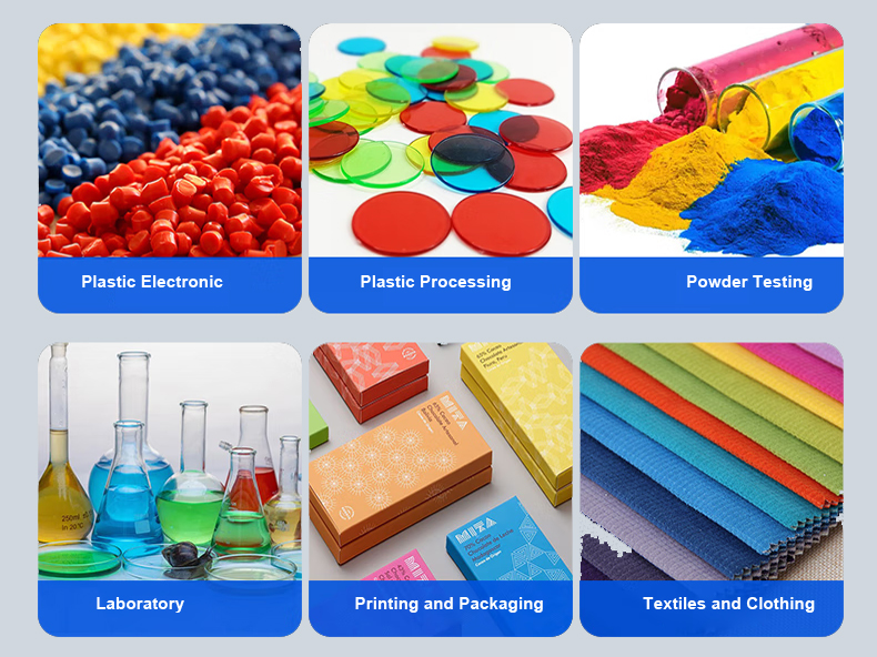 TS8510 application in Plastic electronic, plastic processing, powder testing etc.